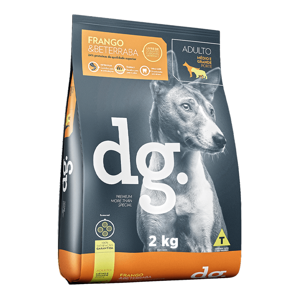 Ração Dg. Adultos Médio E Grande Porte - 2Kg