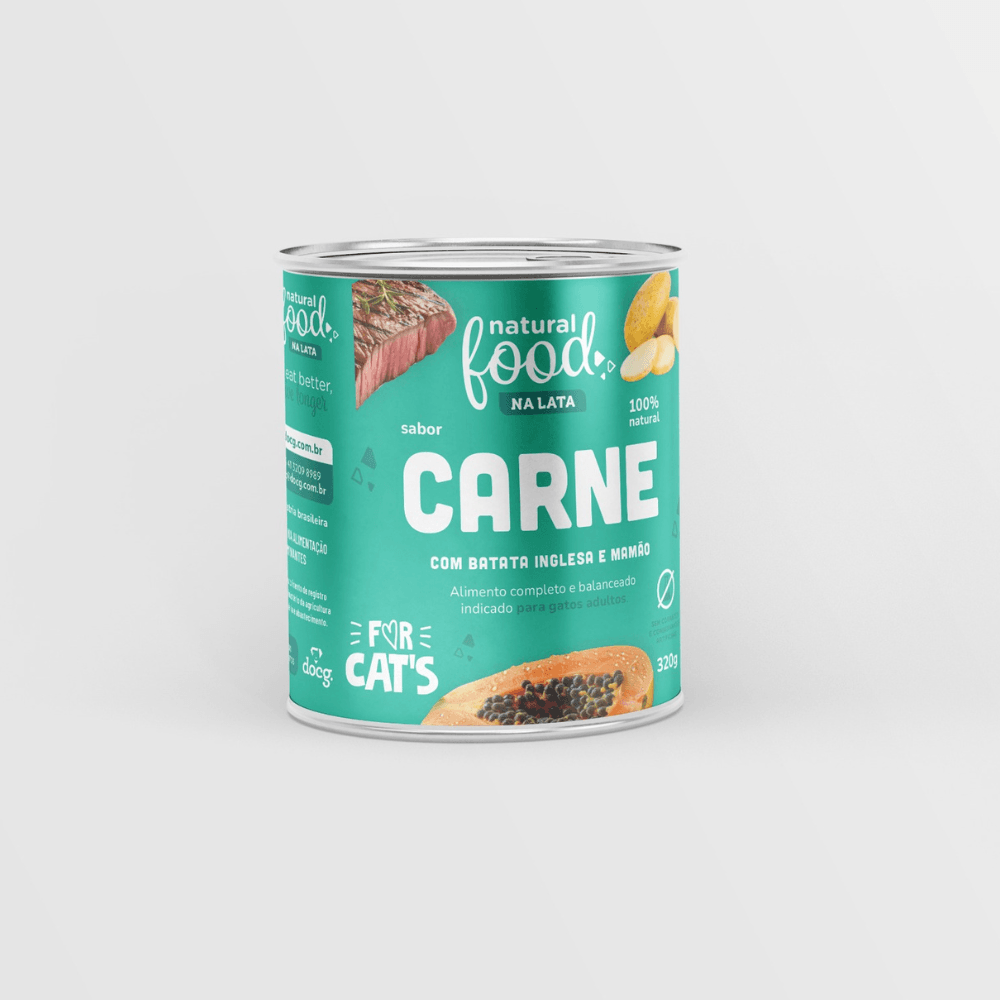 Natural Food Na Lata For Cats Carne - 300g